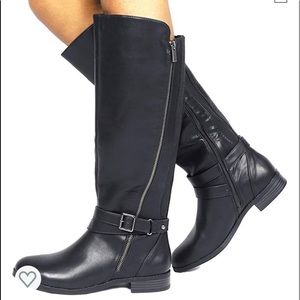 Brand new black boots wide calf 7.5